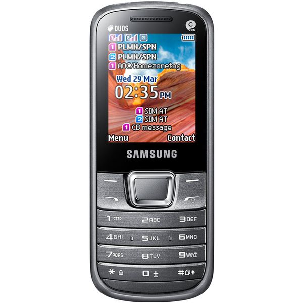 Telefones celulares reformados Samsung E2252 2G GSM para estudantes Antigo ManSic Nostalgia Gift desbloqueado Mobilephone com REATIL