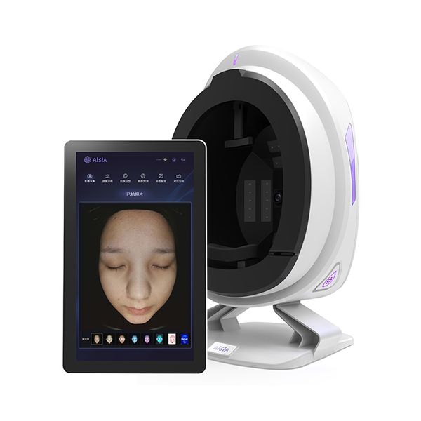 Sistema de diagnóstico de pele 3D Magic Mirror Skin Analise simples Mini Visia Visia Analisador Facial Analisador Máquina de beleza para uso de spa