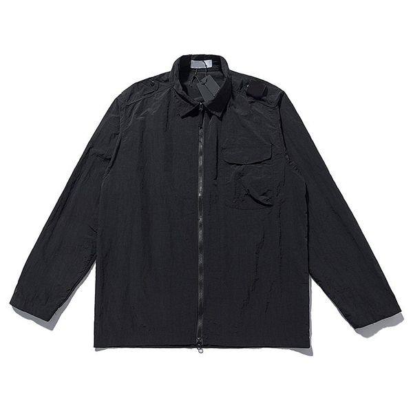 2831# jaquetas masculinas primavera e outono os epaulettes funcionais de nylon casaco de verão de verão camisa casual fino