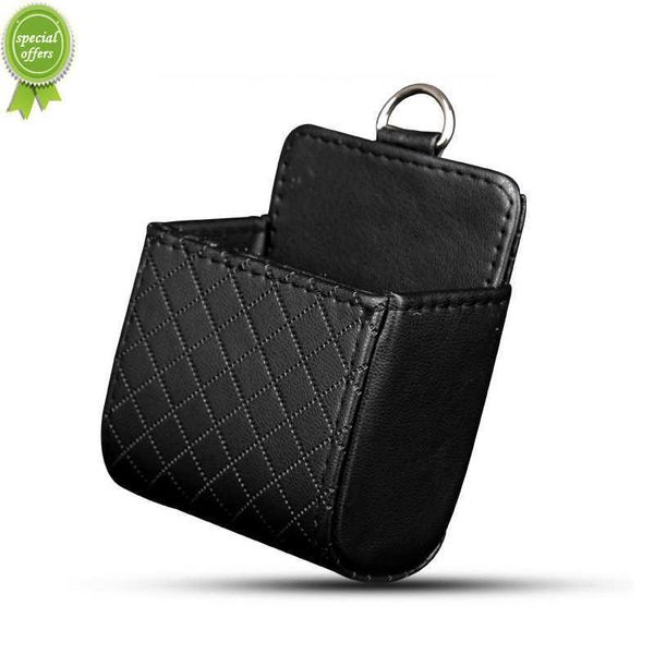 Novo lacuna de console de assento de bolso de carro de couro PU para preto caixa de armazenamento de assento lateral preto Caixa de armazenamento universal Bolso de gap lateral