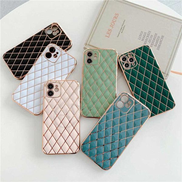 Diamond 6D Elecloplating Full Lins Protection Soft Tpu Chases для iPhone 14 13 12 11 Pro Max XR XS X 7 8 Plus Cover