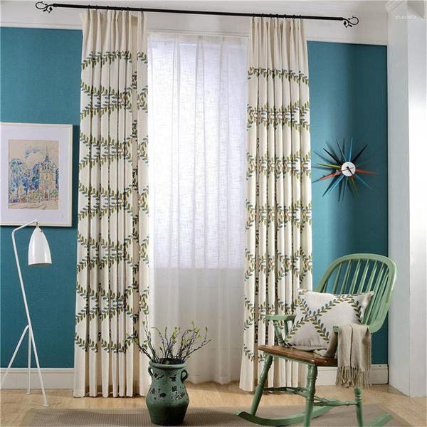 Cortina Jinyahome 1pc 85% sombreamento de sombreamento Bordado Bordado de cortina Janela de janela sala de estar deslizante portão de crianças quarto 2120