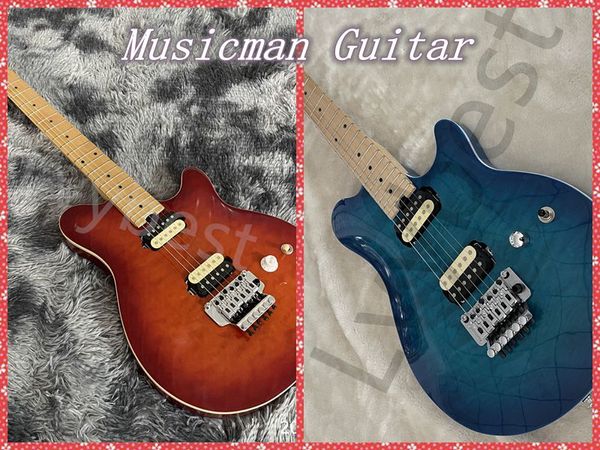 Klasik Musicman Caz Semi Semi Hollow Ele Guitar Guilt Quilt Maple Üst Body Chrome Donanım