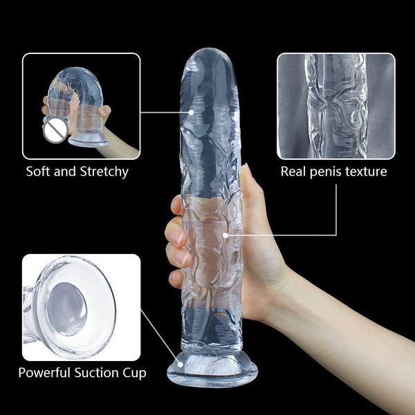 Vibradores Saúde TPE TPE grande copo de brinquedo sexual de brinquedos de brinquedos de brinquedos realistas de brinquedos sexuais enormes pênis de pênis falsos Big Dick Butt Plug para mulher lésbica 230314