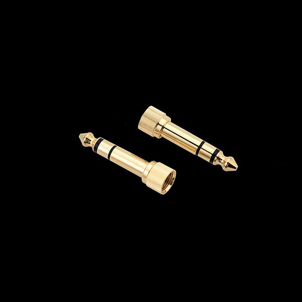 Audiokabel-Anschlüsse, Gold, 6,35 mm Stecker auf 3,5 mm Buchse, Stereo-Stecker, Kopfhöreranschluss, Audio-Schrauben-Adapter-Konverter