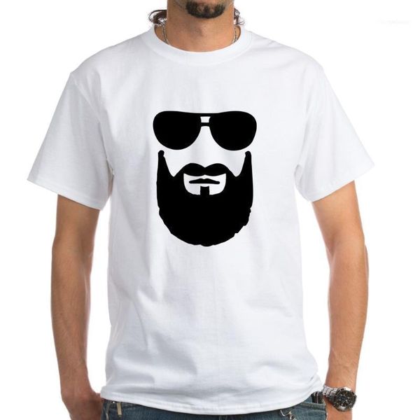 Herren T-Shirts Vollbart Sonnenbrille T-Shirt Schnurrbart1