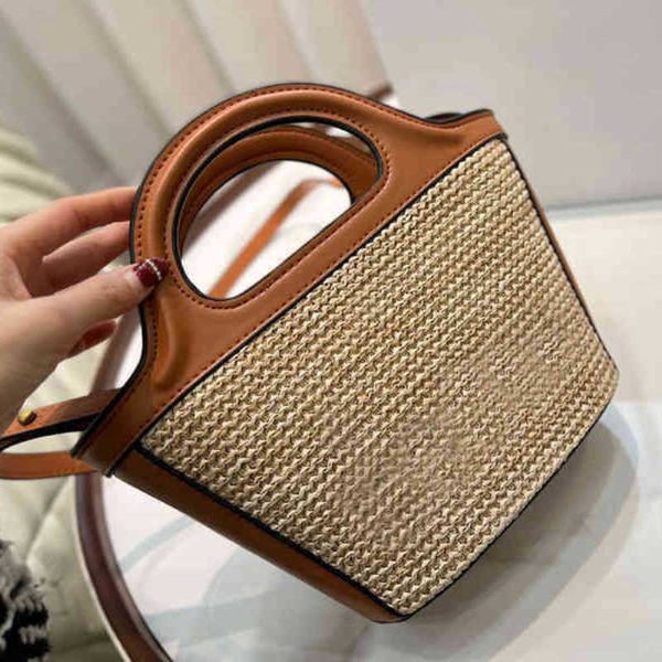 TOTES Rattan Straw Tote Çanta Kadınlar Lüks Çantalar Crossbody Alışveriş El çantaları Lady Mektup Dokuma Sepet Omuz Cüzdanları 220416