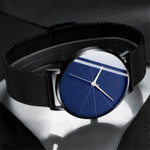 Mens Watch Business Watches Quartz Designer Designer Metal Strap Mode Montres de Luxe Нарученные.