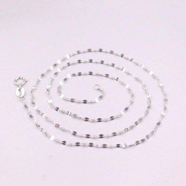 Chains D Pure 18Kt Weißgold Glückslippenkette Damen Halskette 1-1,3g 17,7