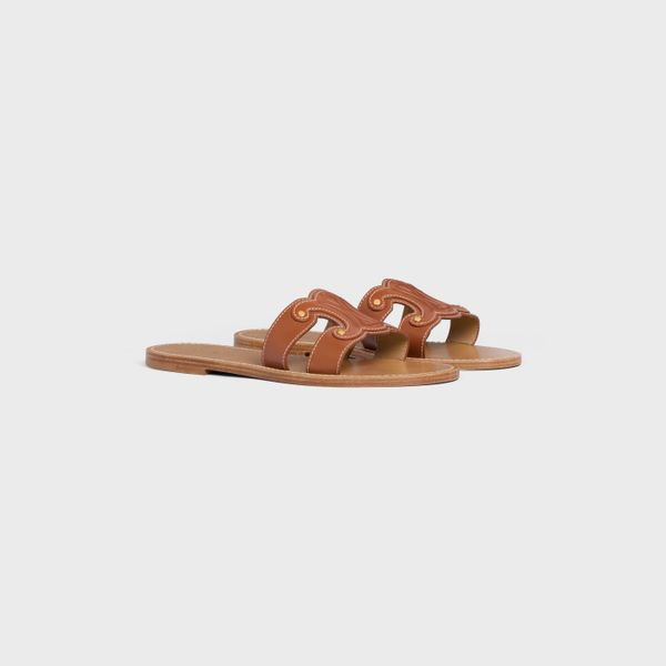 Trimphe Kuhleder Müller Sommer Sandalen Schuhe, Frauen flache Ferse Flip Flops Mode Sandalen klassische Sandalen Strand Sonnenanzug.