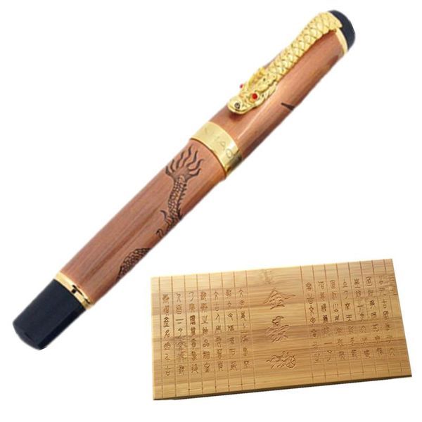 Penne gel Jinhao Cultura tradizionale cinese Penna a sfera con drago orientale con ricarica da 0,7 mm Custodia originale a sfera in metallo di lusso