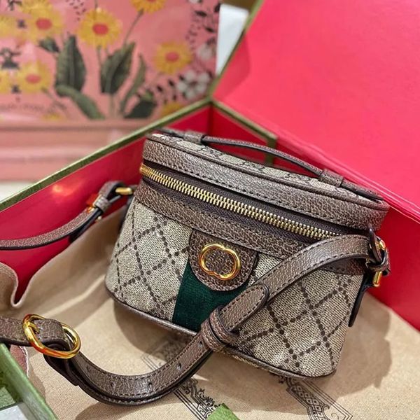 23 Lüks Lüks Çanta Tasarımcı Crossbody Kozmetik Çantalar Çapraz Mektup Tuval Makyaj Çantası G Ophidia Çanta Kovası Makyaj Kılıfı G-MR Çanta Mini