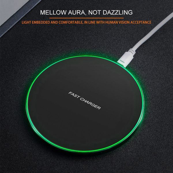 Smart Qi Wireless Charger Metal Intelligent Tipo de carga rápida Exibição de saída Interface da interface Origem do número do modelo de tensão