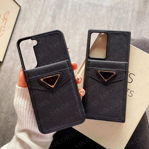 Triangolo custodia per cellulare di grado superiore per Samsung S23 S23plus S22 S22plus S21 S21plus S20 Plus Note 20 Custodia in pelle per tasca per carte ultra IPhone 14 13 12 11 Pro Max X Xs Xr 8 7