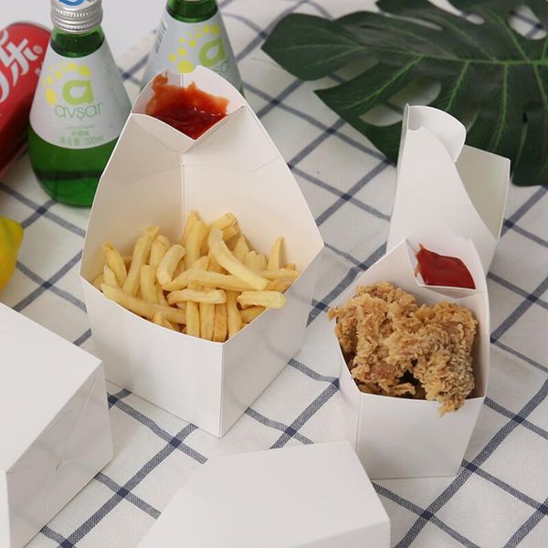 Patatine fritte Box Chips Bag Chips Cup Party Take-out Cibo usa e getta Confezione di carta Fast Food Holder