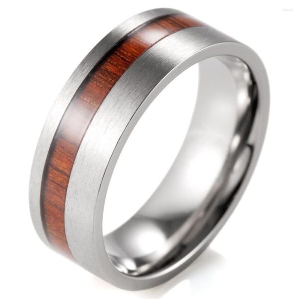 Кластерные кольца 8 мм мужское гавайское кольцо с деревянным кольцом матовое кольцо.