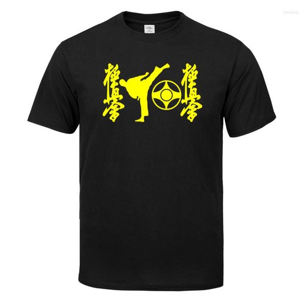 Herren T-Shirts 2023 Einfarbiges Kyokushinkai-Hemd Herren Schwarzweiß-Baumwoll-T-Shirts Sommer-Skateboard-T-Shirt Junge Skate-T-Shirt Tops