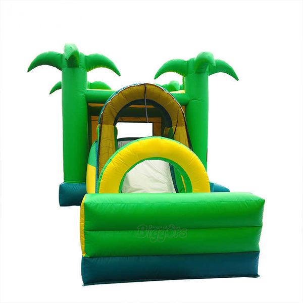 Infantil Bouncer Palm Tree Animal tem tema inflável de rejeição castelo de ar de salto
