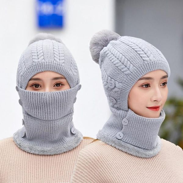 Visiere Hautberührender Outdoor-Einteiler Warmer Winterschal Gesichtsbedeckung Hut Atmungsaktive Plüschbälle für Strandvisiere