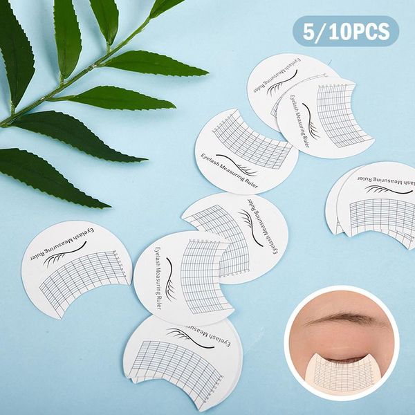 Make -up -Bürsten 5/10pcs Wimpernlänge Messen Sie Lineal Tragbares Augenbrauen weiche Kunststoff -Werkzeug -Werkzeugpapier UrsmakeUp