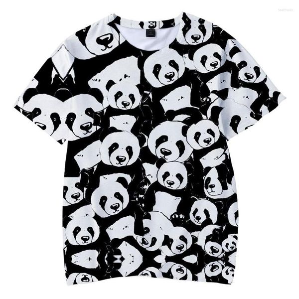 Camisetas femininas camisa de panda animal 3d menino menino garotas meninas curtas manga curta kawaii camiseta gráfica Tees Mulheres Mulheres Tops Sudadera