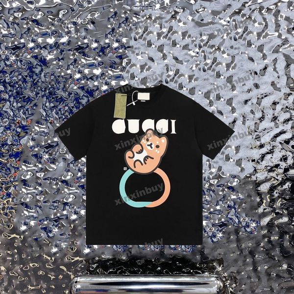 Xinxinbuy Men Designer Tee camiseta 23SS Paris Animal Dog Printe