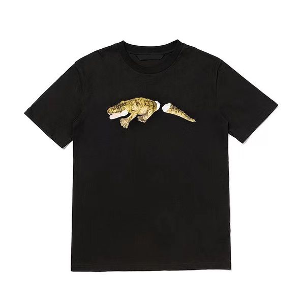 Designer Mens camiseta Crocodilo Padrão Imprimir Tops casuais Tees Womens Angel Tir camiseta Letra de manga curta Tide Tee