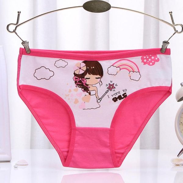 Calcinha algodão moda infantil briefs firms 'lindas desenhos íntimos de crianças diárias cuecas curtas Crianças roupas 2pcs/lote