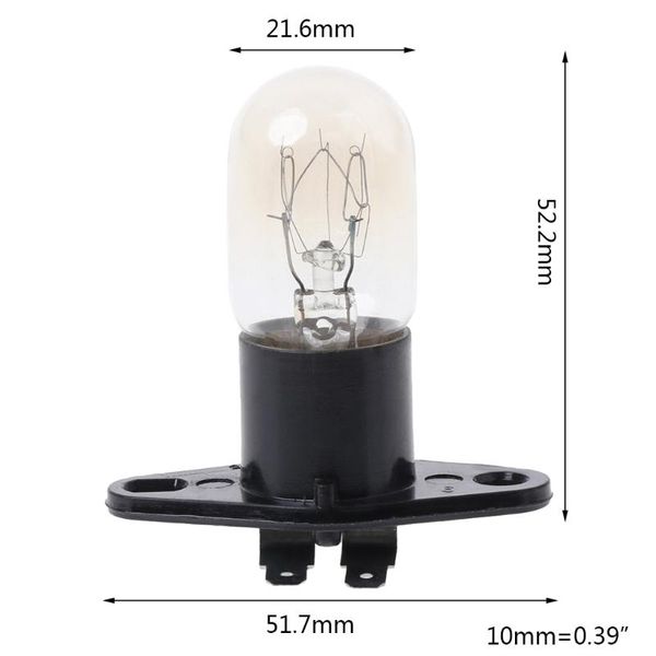 Lâmpadas led de microondas led lâmpada global lâmpada de lâmpada de base 250v 2a substituição universalada
