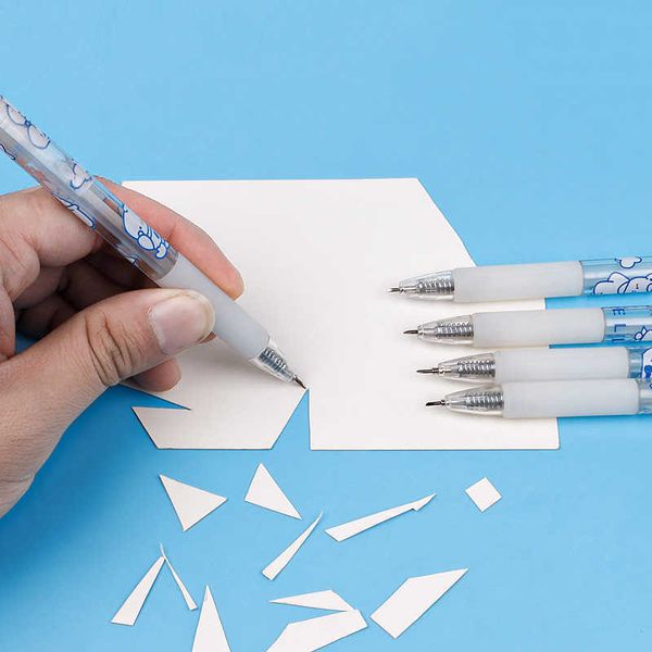 1 Stück Presse Cartoon Bär Kunst Allzweckmesser Stift Papierschneidewerkzeug Bastelwerkzeuge Präzisionsaufkleberschneider Schulbedarf