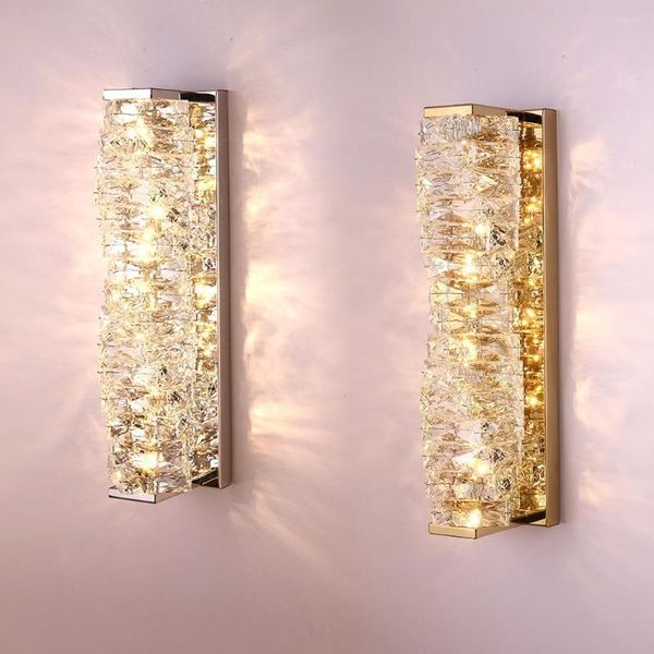 Wandleuchte Luxus Kristall Schlafzimmer Wohnzimmer Hintergrund Badezimmer Licht Silber/Gold Moderne Wandlampen