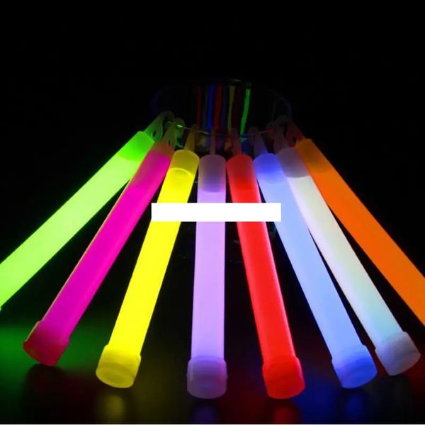 6 inç floresan parıltı çubuğu çubuğu premium parti çubuğu dekorasyonu için parlak parlayan neon çubuk