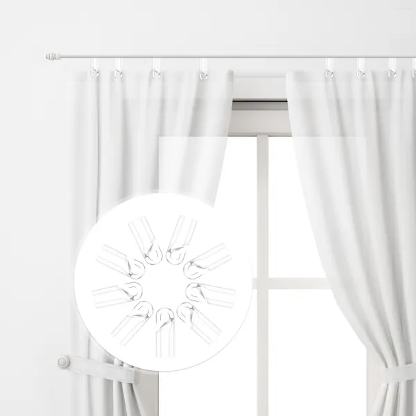 Ganchos 20pcs cortina de plástico veneziana cegos decoração de casa transparente