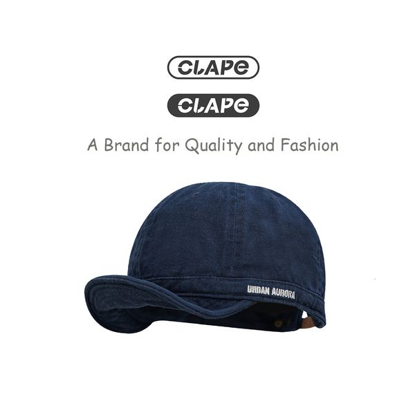 Caps de bola clape unissex curto visor baseball tap casual hip hop bordando chapéus para homens homens ao ar livre chapéu plano gorras 230314