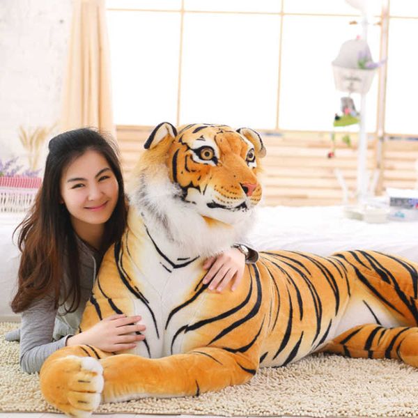 Brinquedo de pelúcia de brinquedo de pelúcia tigre grande simulação 170 cm macio bicho de pelúcia para presente infantil