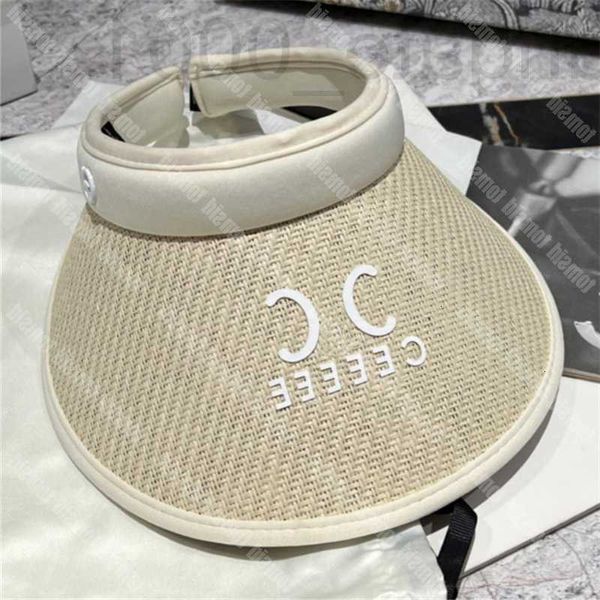 Visiere Designer Grass Braid Womens Hat For Man Luxury Paglia Cappelli da sole Summer Fashion Cap Berretti da baseball Casquette 3OPG