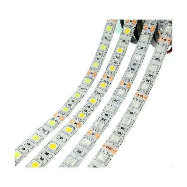 LED Şeritler Strip Işık 5050 SMD DC 12V 60LEDS/M Cadılar Bayramı Noel için Esnek Tek Renk Şeridi 100m 20 Rulo DHS DROP DELIV DHGSX