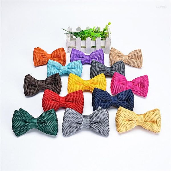 Laço amarra a cor sólida malha de malha preta para homens acessórios de camisa feminino Blusa Butterfly Bowties Festa de casamento Cravats