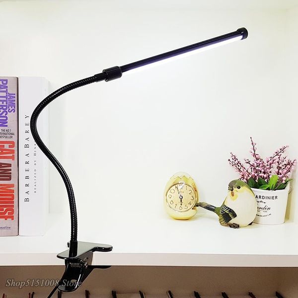 Tischlampen 5W LED-Schlauchlampe Spiegelleuchte Nachttisch Lesestudie Schreibtisch 360 Grad drehbare Leuchte USB-Steckeroberfläche