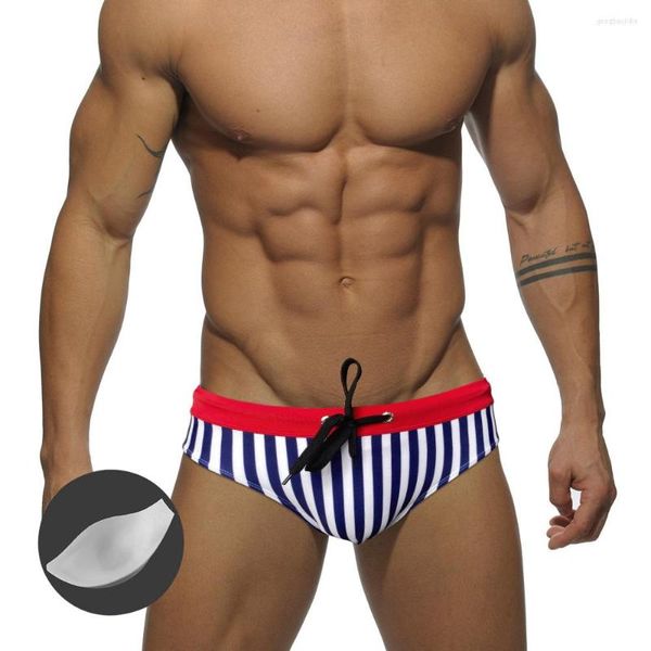 Homens de roupas de banho feminina com push push phad vertical listras impressas troncos de natação Europa America moda Bikini sexy Summer Summer Surf Surf Rick Dry Dry