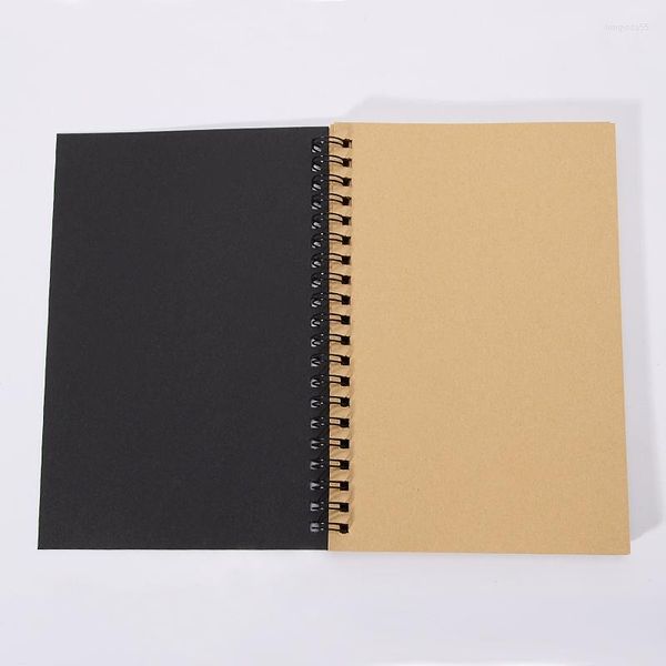 Nettes kleines Skizzenbuch Notizbuch zum Zeichnen von Malerei Graffiti weiches Cover Schwarz Papier Skizze Diary Book Memo Pad Office School