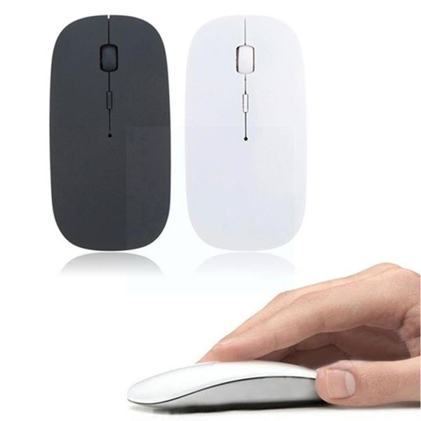 Mouse de mouse sem fio ultrafino mouse mouse bluetooth de 2,4 GHz Acessórios para laptop para jogos Mouse Quality High Notebook USB para tablet W8M6