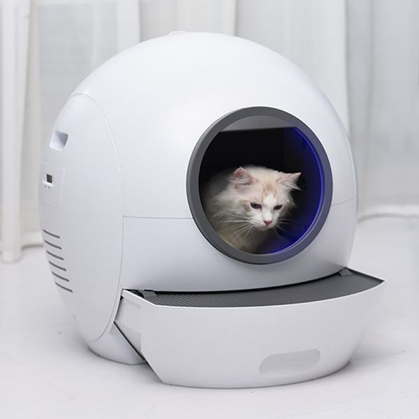 Outros gatos suprimentos de gato caixas de areia de areia de areia automática CATS WC WC Fechado Smart Desodorante Banheiro de gato Aguardo automático de FeCes Pet Supplies 230314