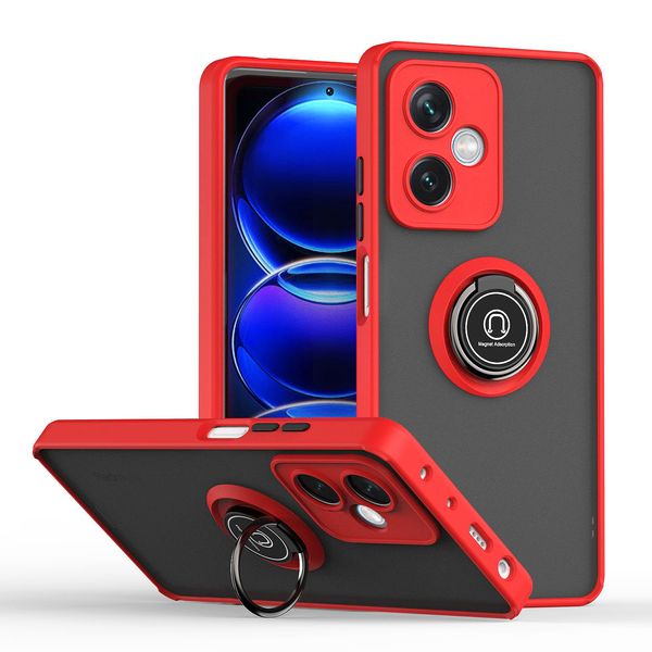 Casi magnetiche ad anello ibrido opaco per Xiaomi Mi Redmi Nota 12 Pro Plus 12x 11 10 K50 K40S Copertina