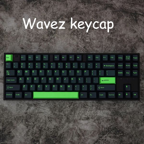 173 key GMK Wavez Double Shot Keycap grossa PBT Cherry Perfil ANSI ISO 7U Baça de espaço CAPS CAPS PARA TKL GK61 96 MX MACHINARY teclado