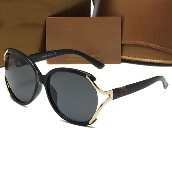 Hochwertige Luxus-Sonnenbrille für Damen, modische Herren-Sonnenbrille, UV400-Schutz, Herren-Designer-Brille, Farbverlauf, Metallscharnier, Damen-Brillenbox