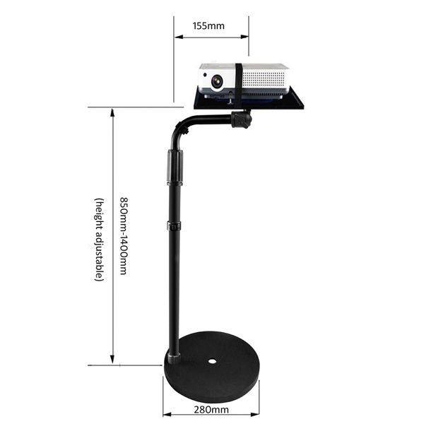 Altri accessori per proiettori PMAT685160IIP 5KG 8501400MM supporto universale per monopiede per proiettore supporto da pavimento per laptop regolabile in altezza con vassoio 39x285cm 230316