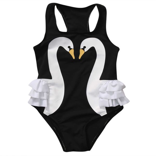 Einteiliger Schwan-Badeanzug, neuer süßer Kinder-Baby-Bikini-Anzug, einteiliger Badeanzug, Badebekleidung, einteilige Schwimmkleidung, Monokini, L230315