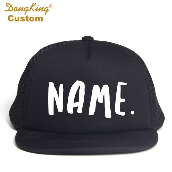 Caps de bola Dongking Summer Spring Spring Kid's Nome Custom Hat Hat Mesh Cap personalizado Ajustável 2 tamanhos Caps fofos 230314