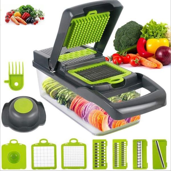 Strumenti da cucina Multi 15 in 1 manuale manuale Mandolino vegetale Cutter Dicer vegetariano vegetale elicottero h23-30 H23-30